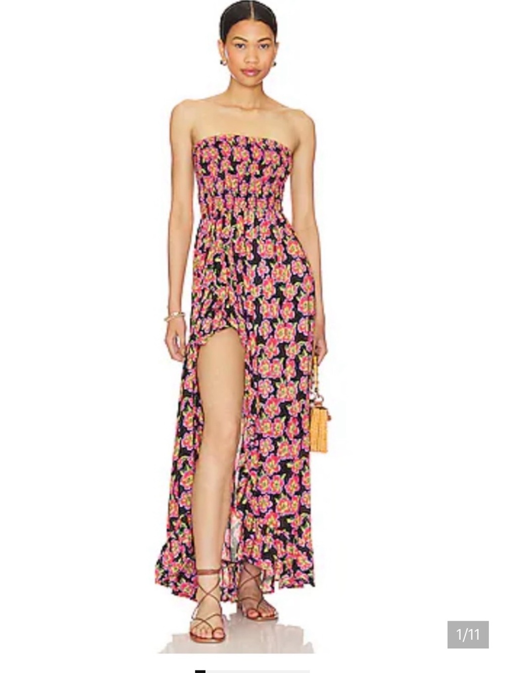Tiare Hawaii Eri Strapless Dress Small